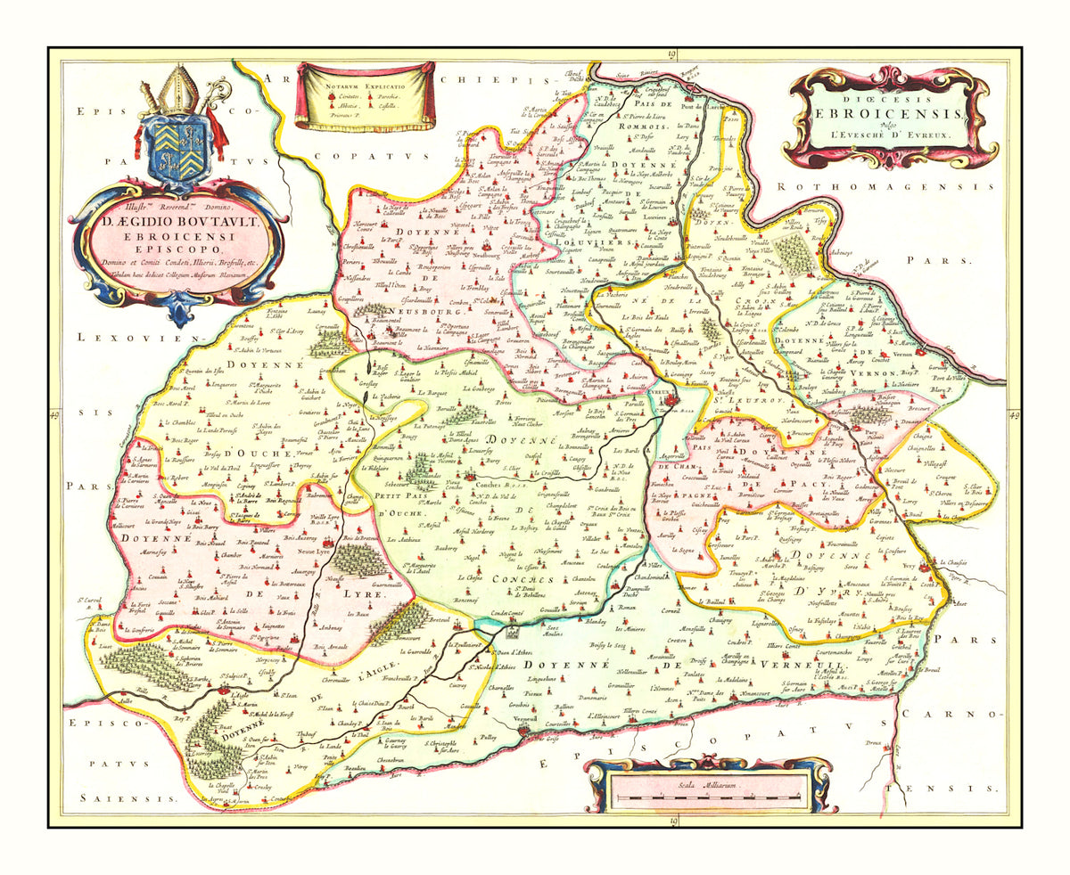 Preview of Vintage Map of France 1665