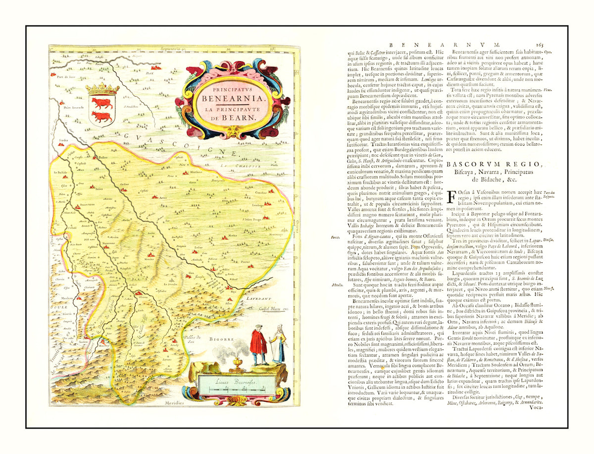 Preview of Vintage Map of Béarn, France 1665