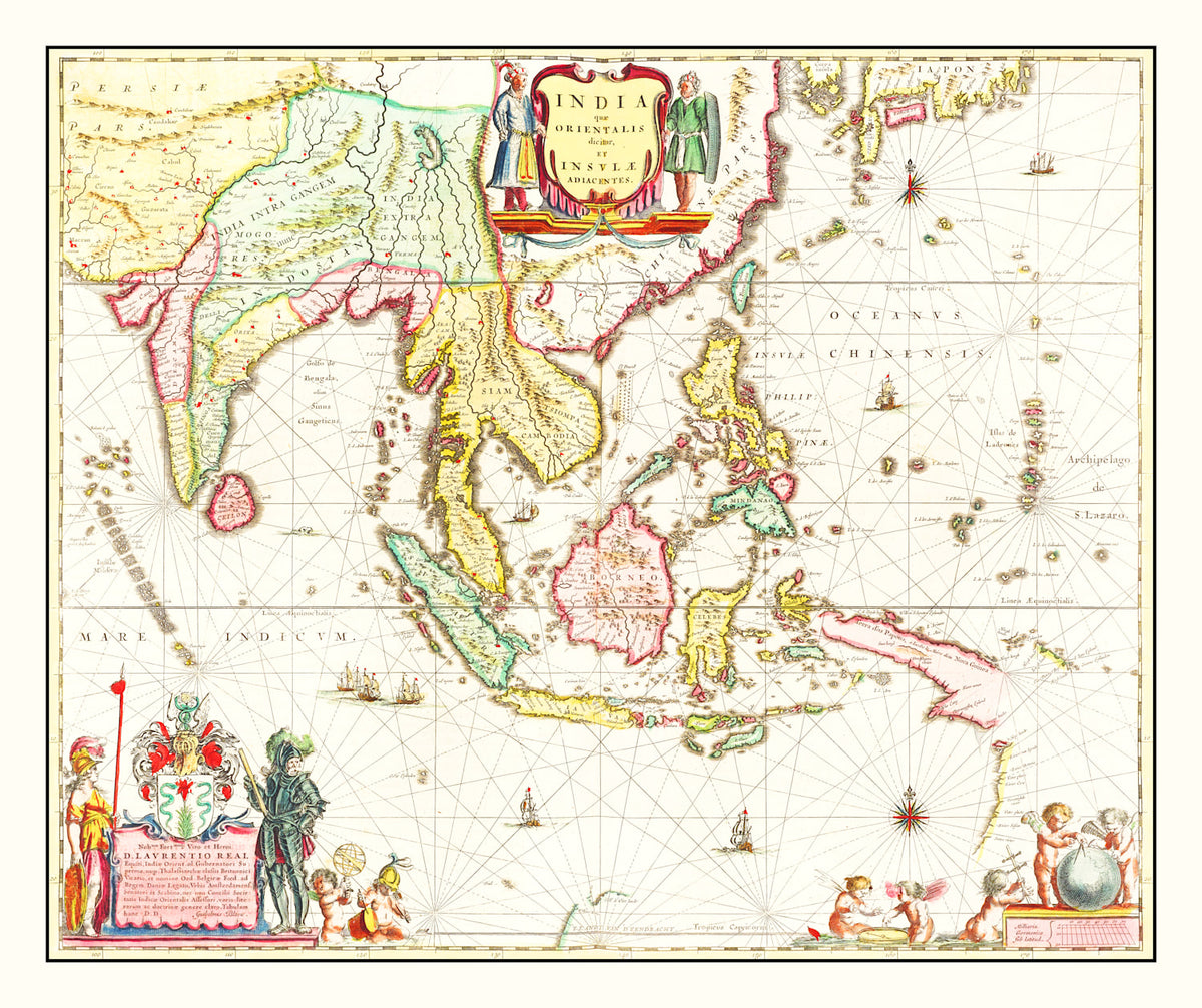 Preview of Vintage Map of India 1665
