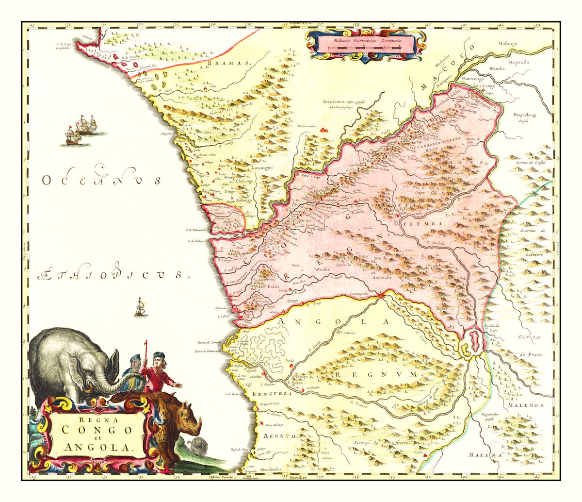 Preview of Vintage Map of Congo 1665