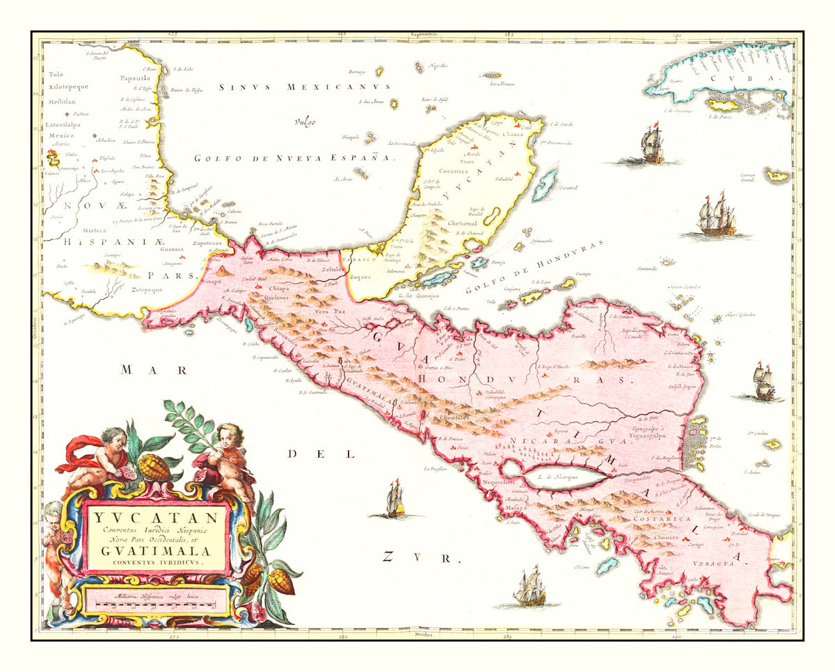 Preview of Vintage Map of Guatemala 1665