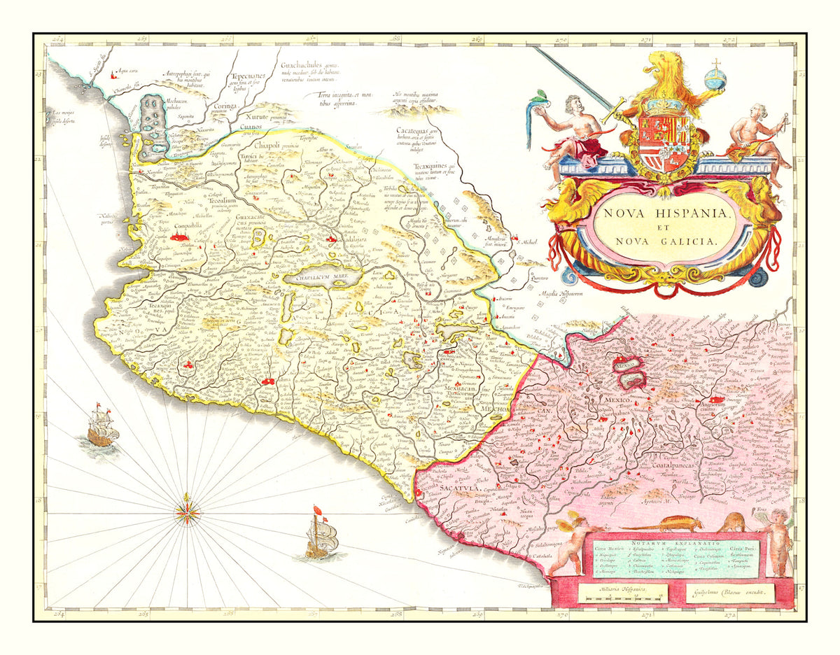 Preview of Vintage Map of Mexico 1665