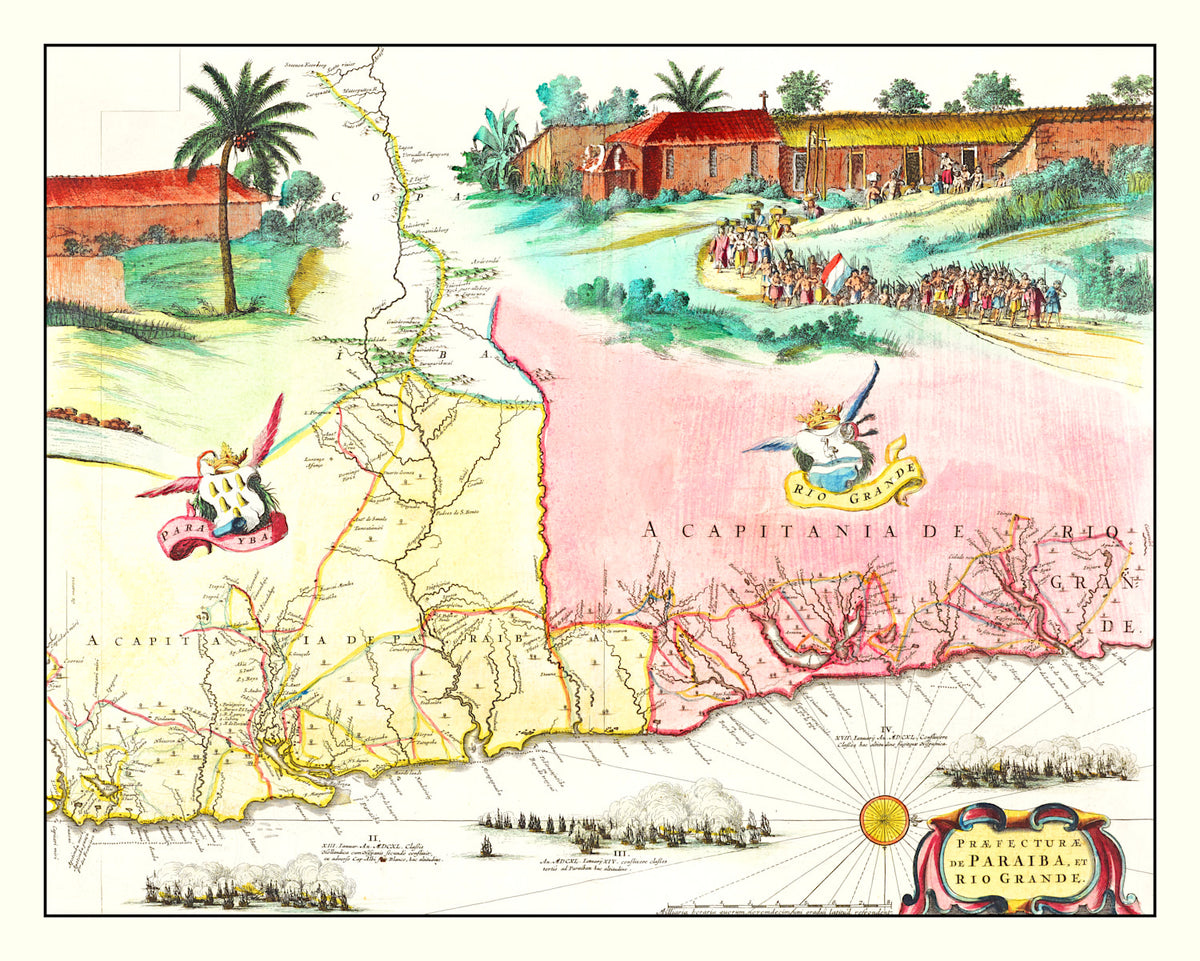 Preview of Vintage Map of Brazil 1665