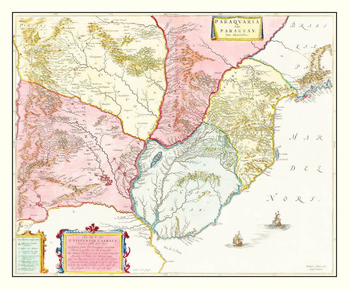 Preview of Vintage Map of Paraguay 1665