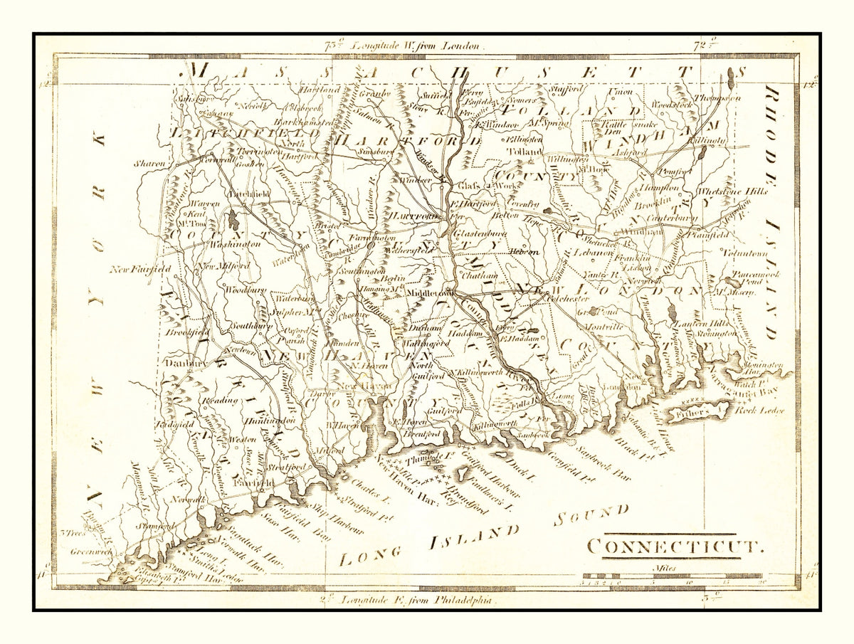 Preview of Vintage Map of Connecticut 1814