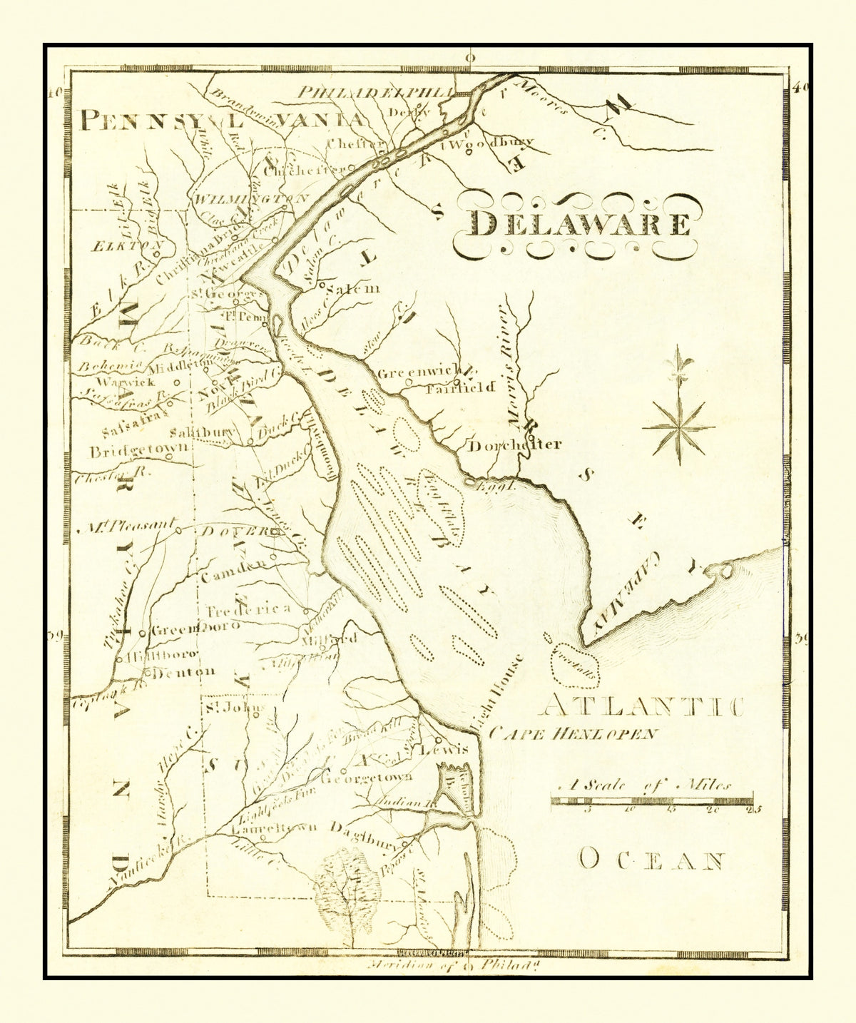 Preview of Vintage Map of Delaware 1795