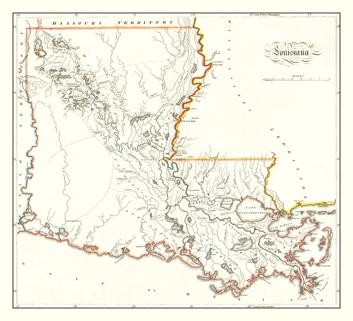 Preview of Vintage Map of Louisiana 1814