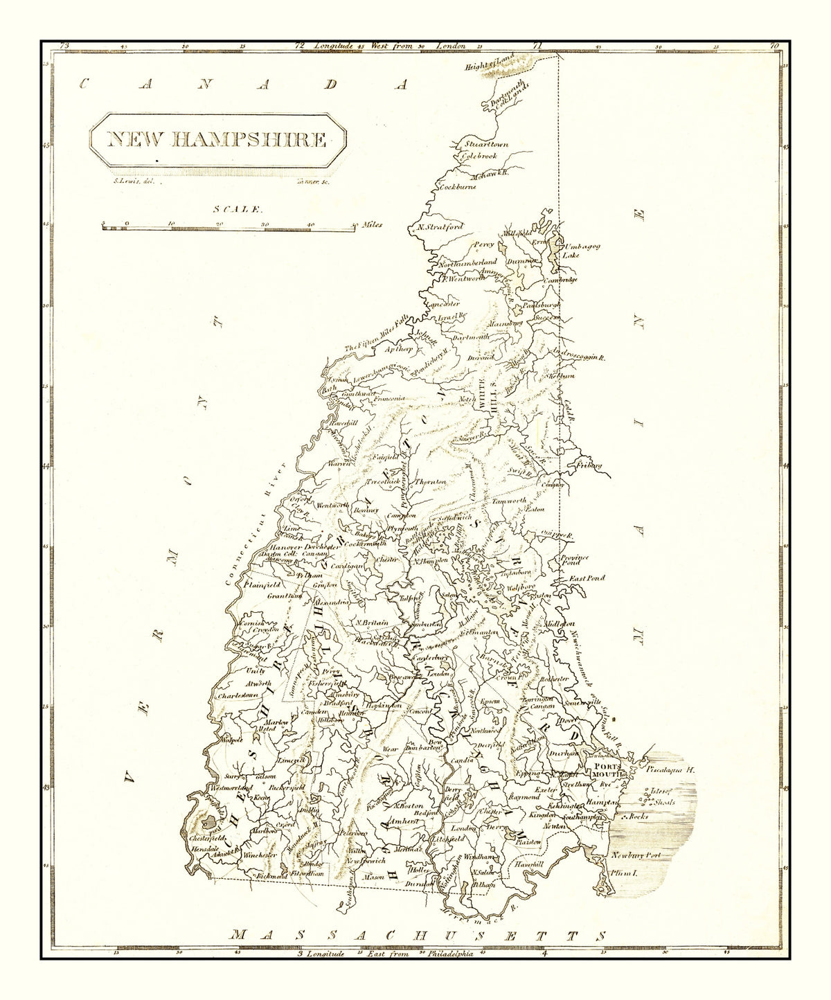 Preview of Vintage Map of New Hampshire 1804