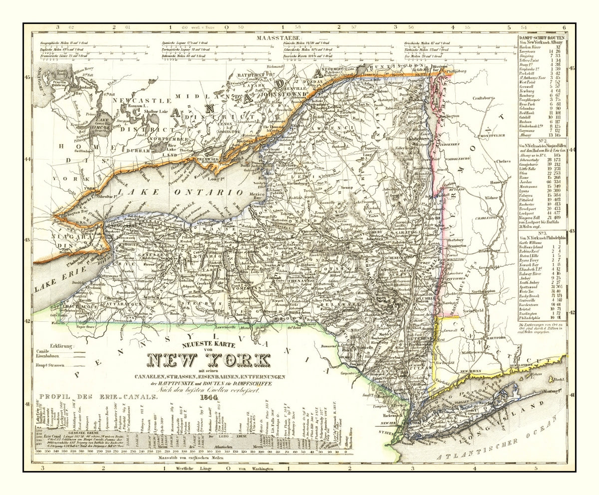 Preview of Vintage Map of New York 1844