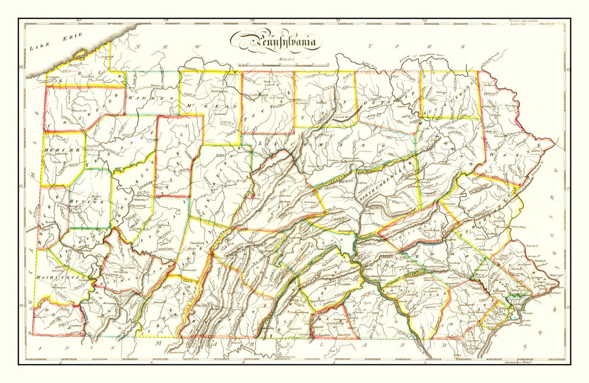 Preview of Vintage Map of Pennsylvania 1814