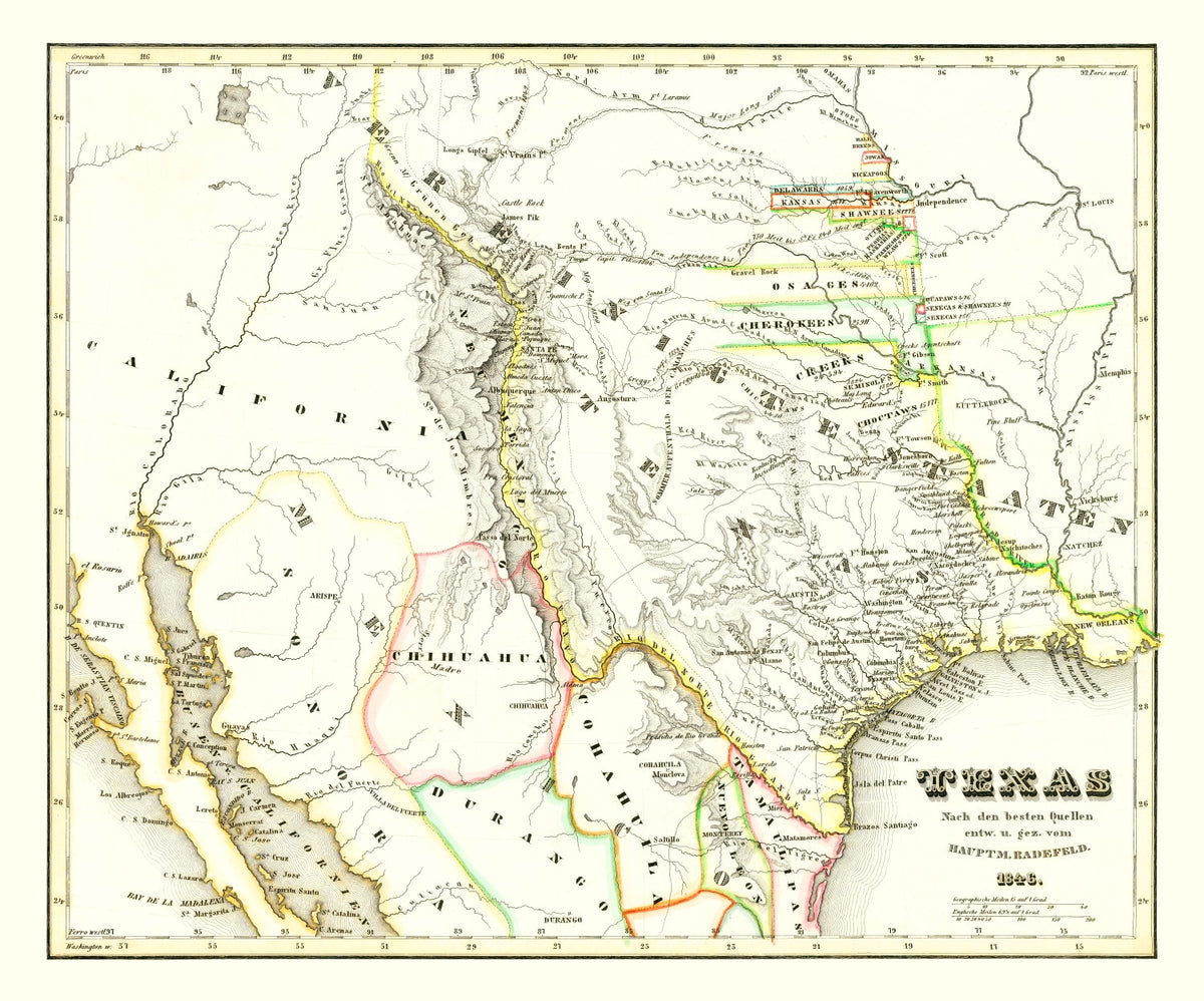 Preview of Vintage Map of Texas 1846