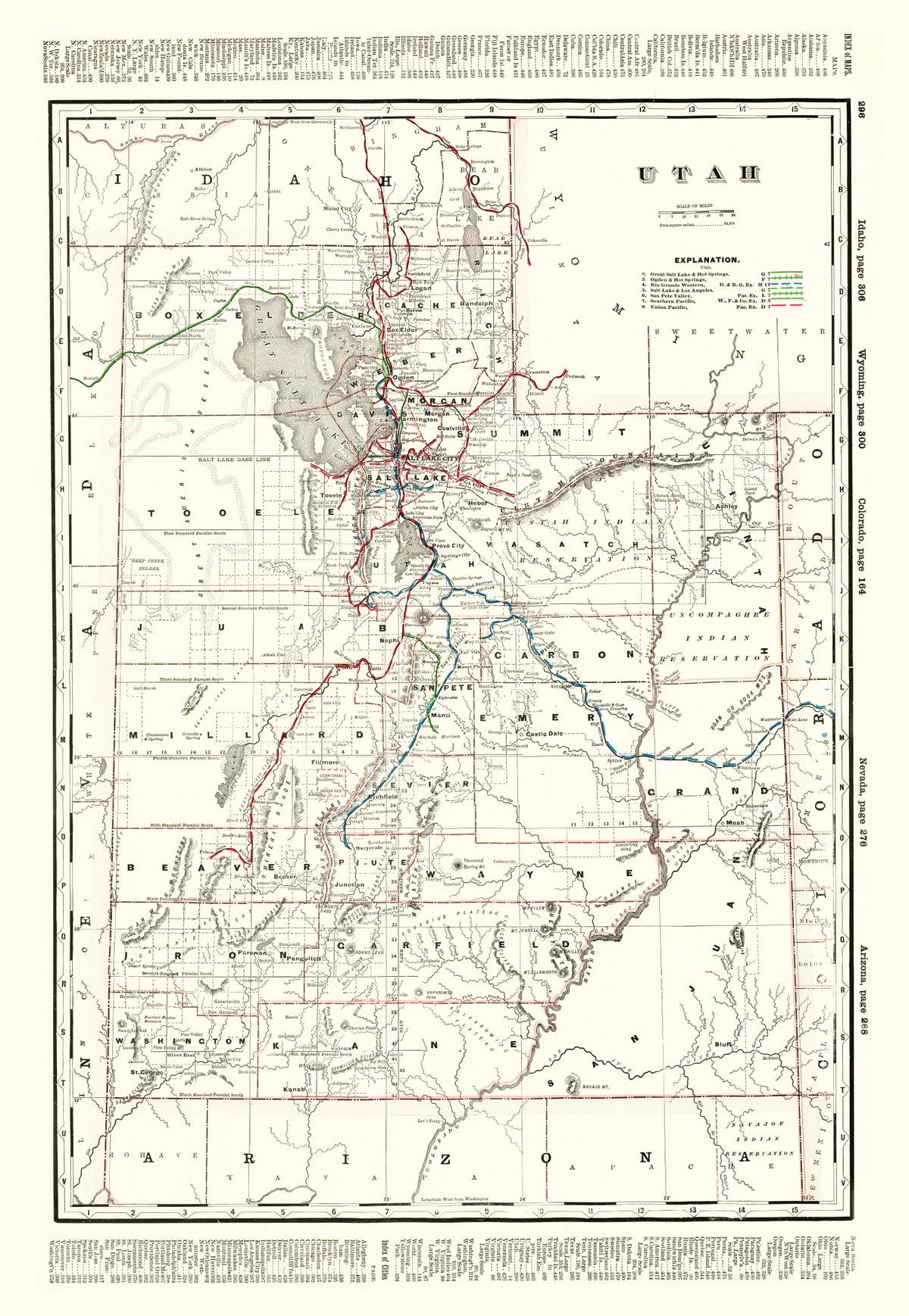 Preview of Vintage Map of Utah 1895