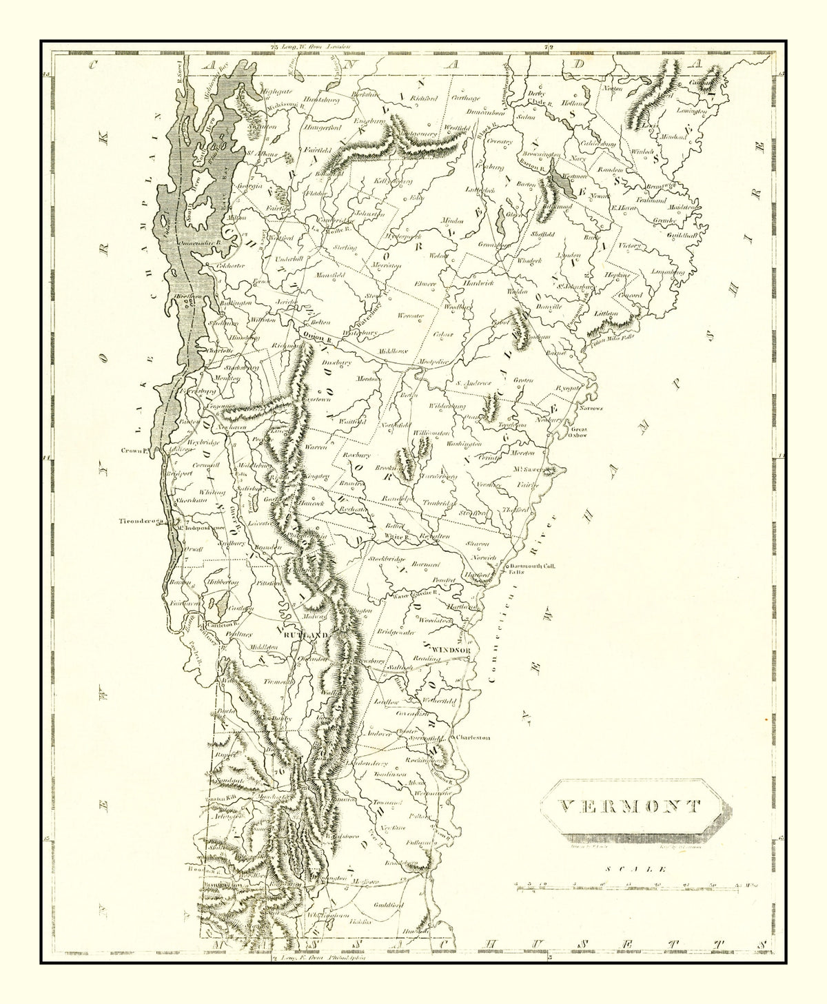Preview of Vintage Map of Vermont 1804