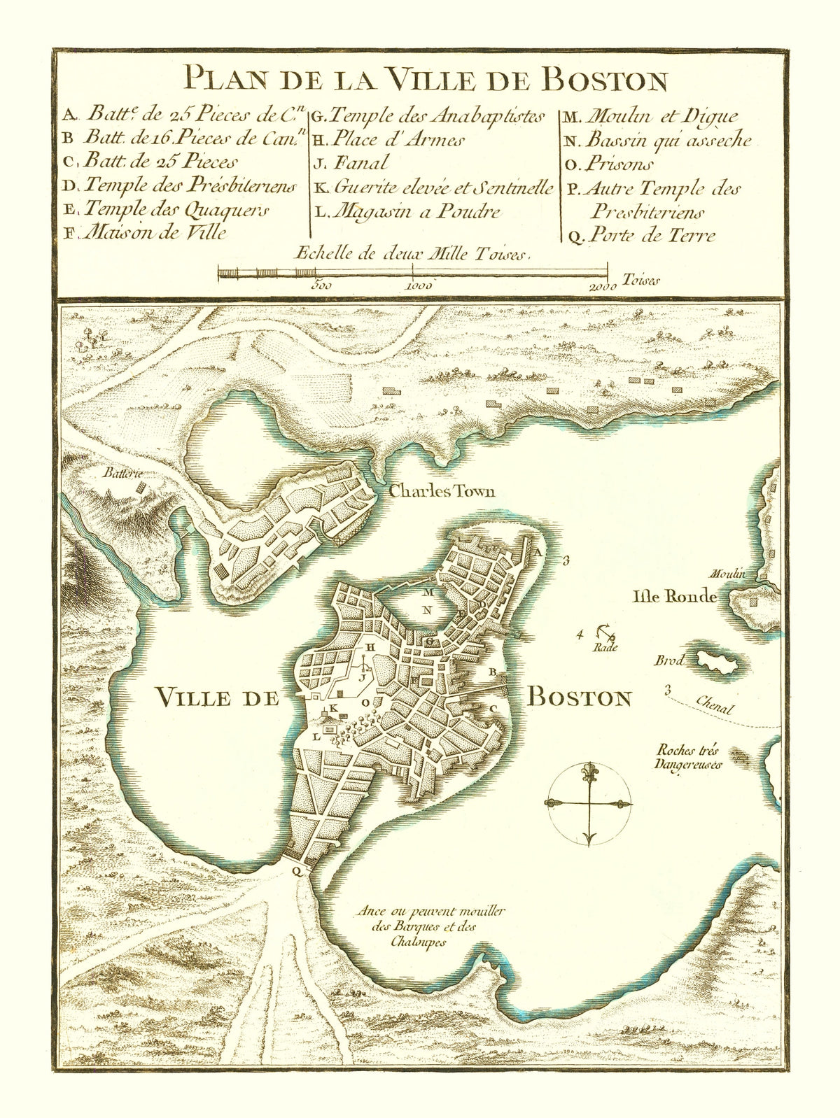 Preview of Vintage Map of Boston, Massachusetts 1764