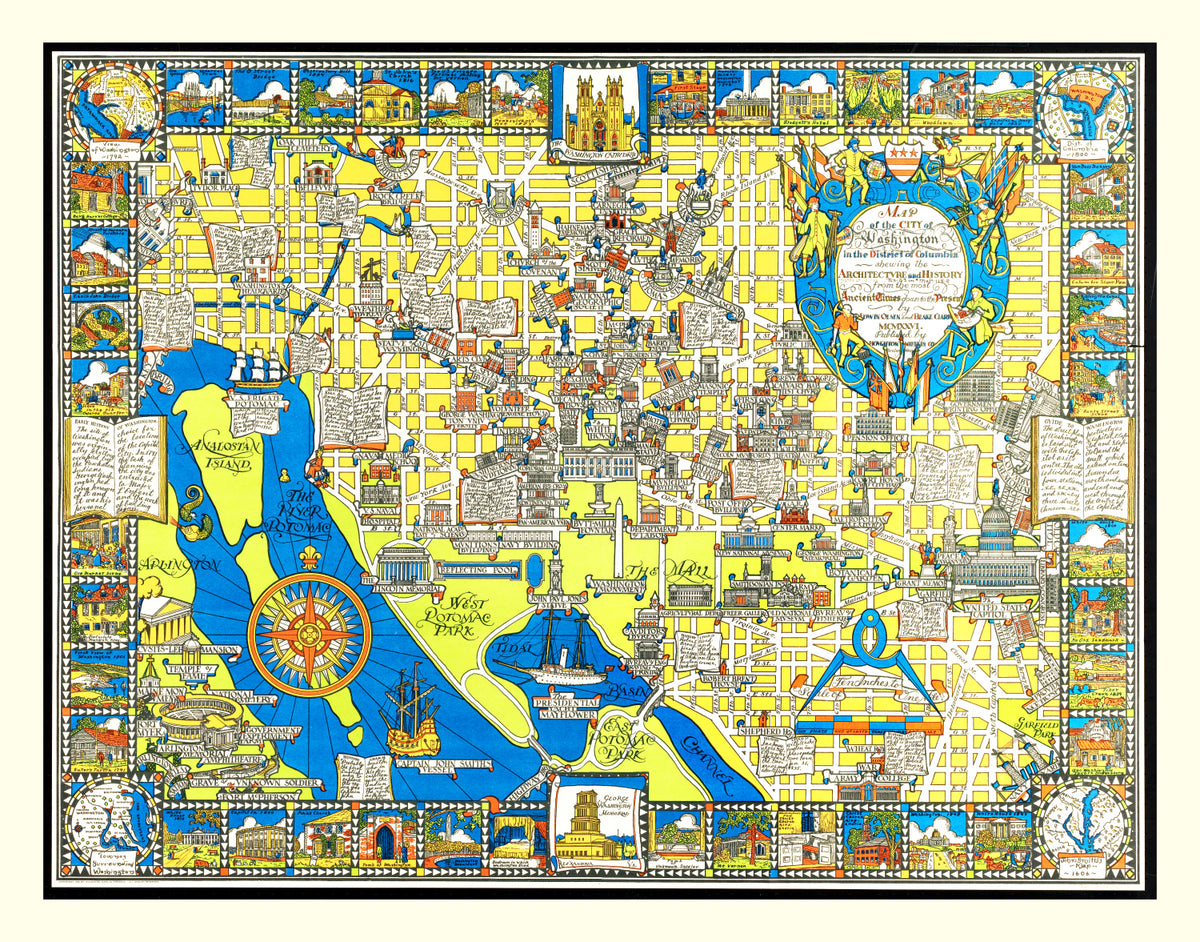 Preview of Vintage Map of Washington, DC, Washington DC 1926