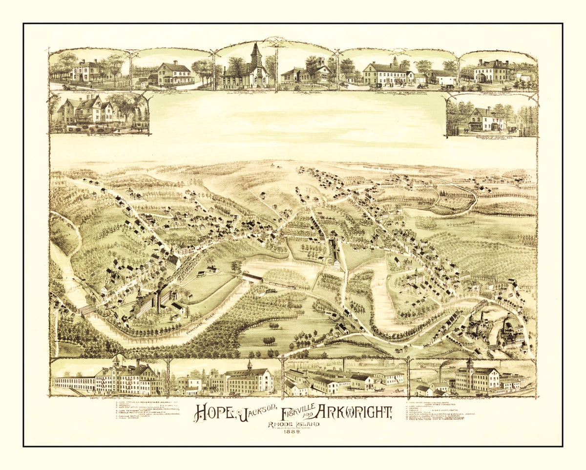 Preview of Vintage Map of Hope, Rhode Island 1889
