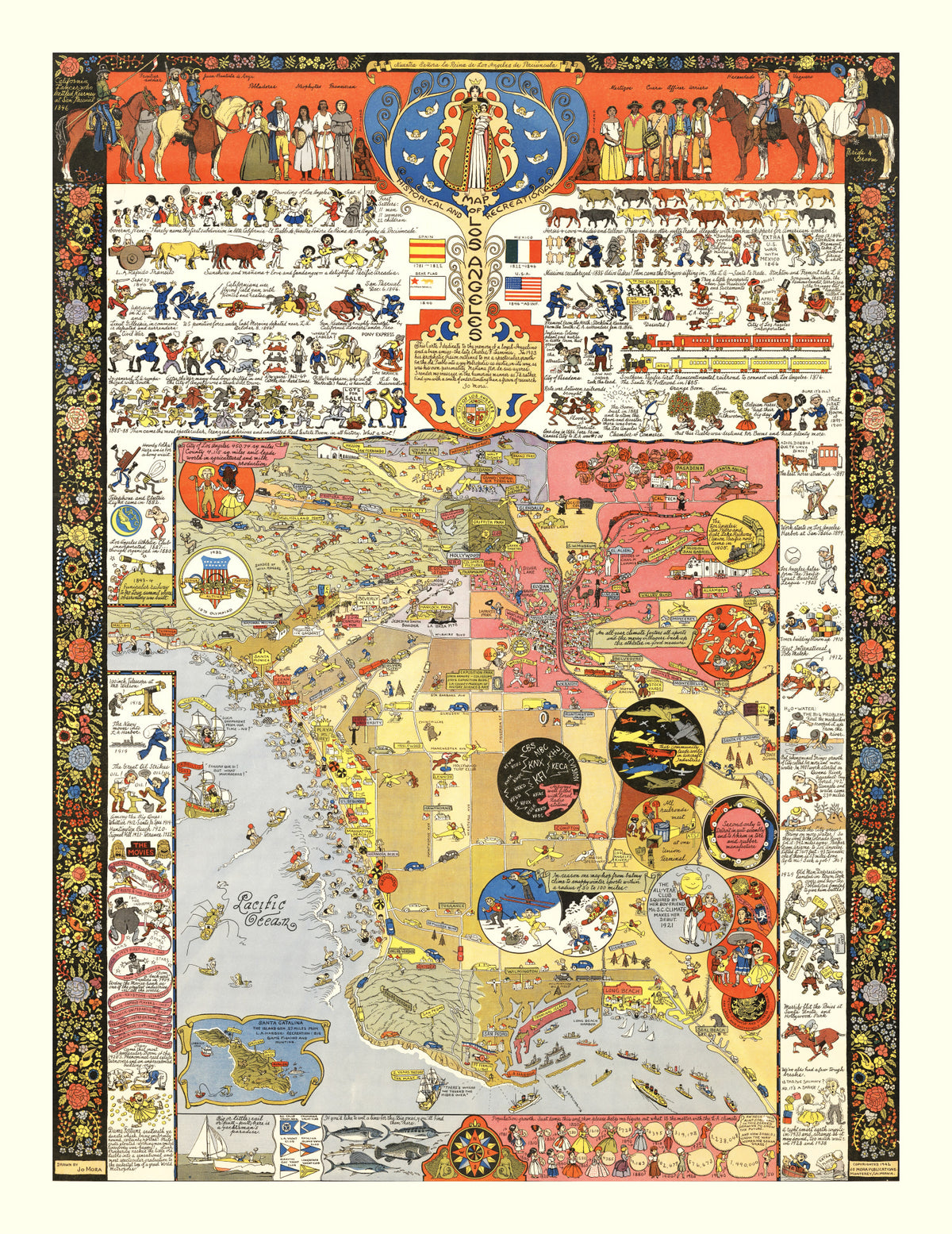 Preview of Vintage Map of Los Angeles, California 2012