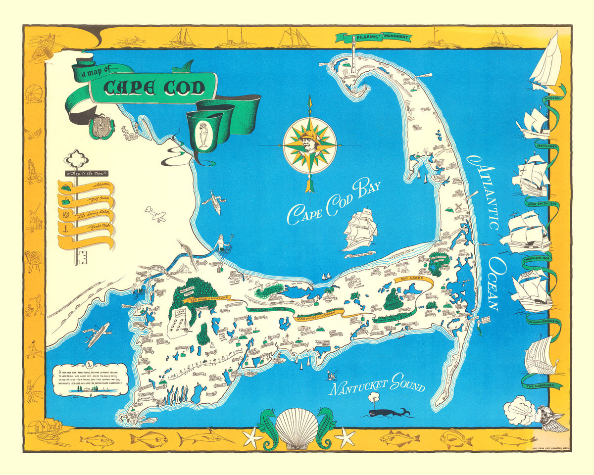 Preview of Vintage Map of Cape Cod, 1940