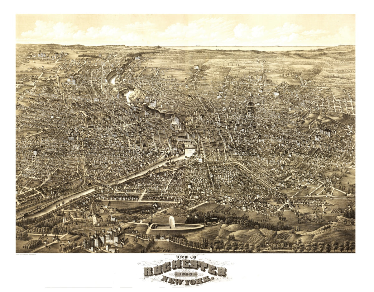 Preview of Vintage Map of Rochester, New York 1880