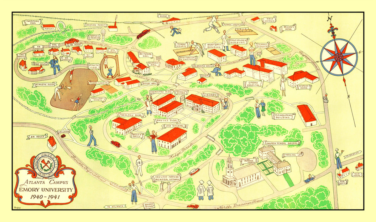 Preview of Vintage Map of Emory University Atlanta, 1940