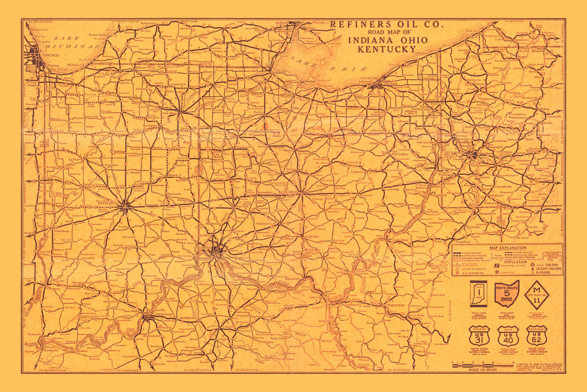 Preview of Vintage Map of Kentucky 1925