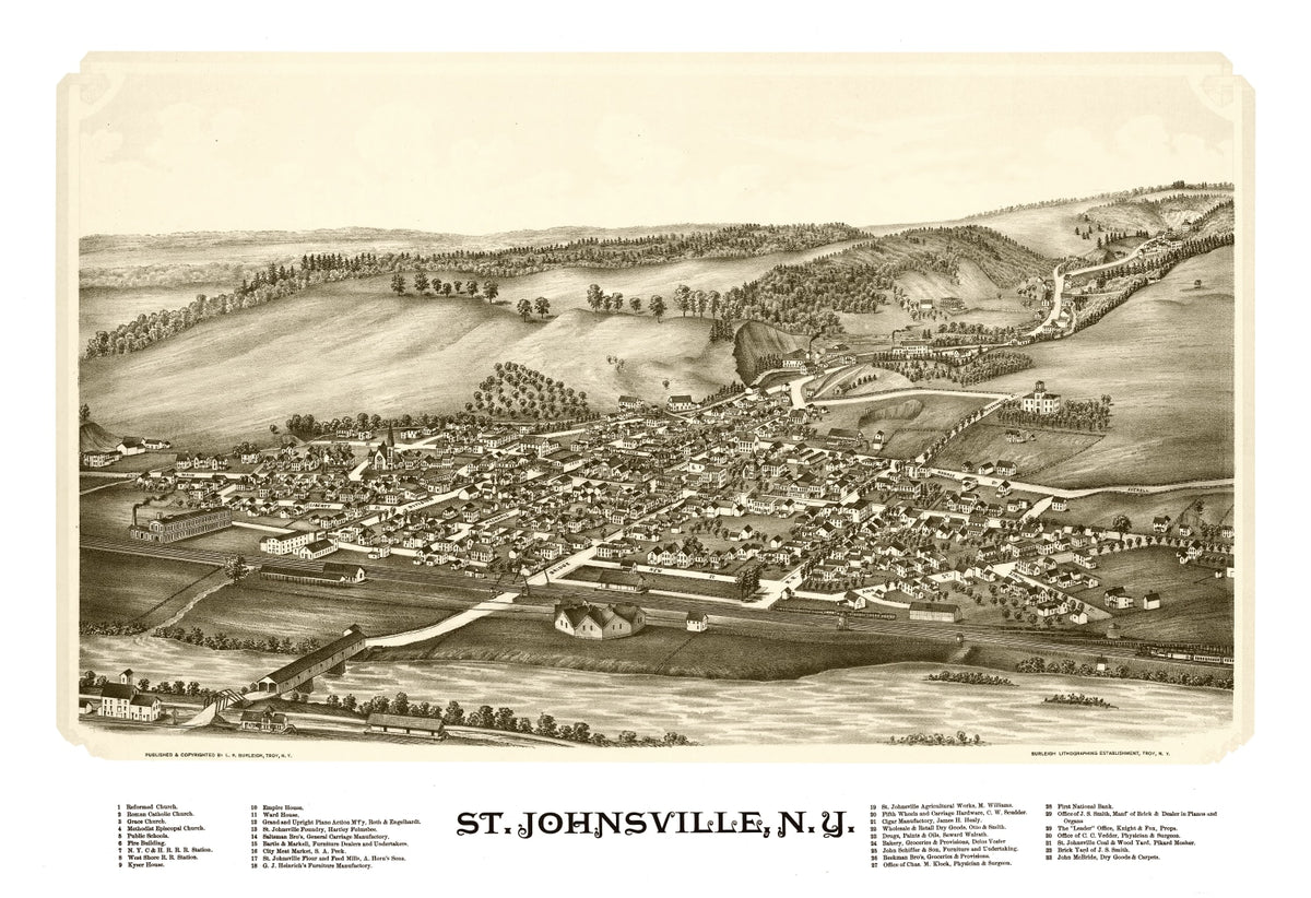 Preview of Vintage Map of St. Johnsville, New York 1890