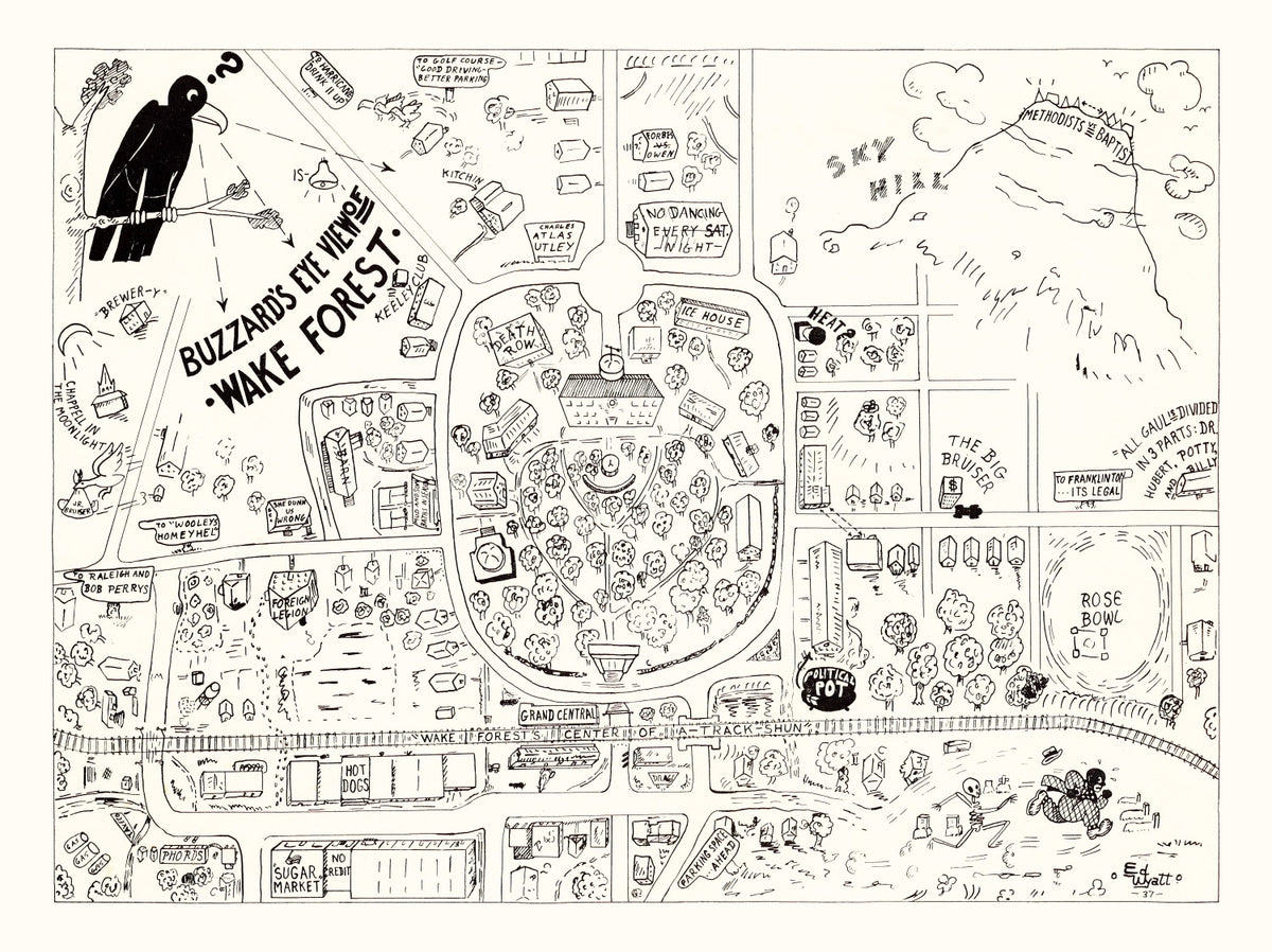 Preview of Vintage Map of Wake Forest University, 1937