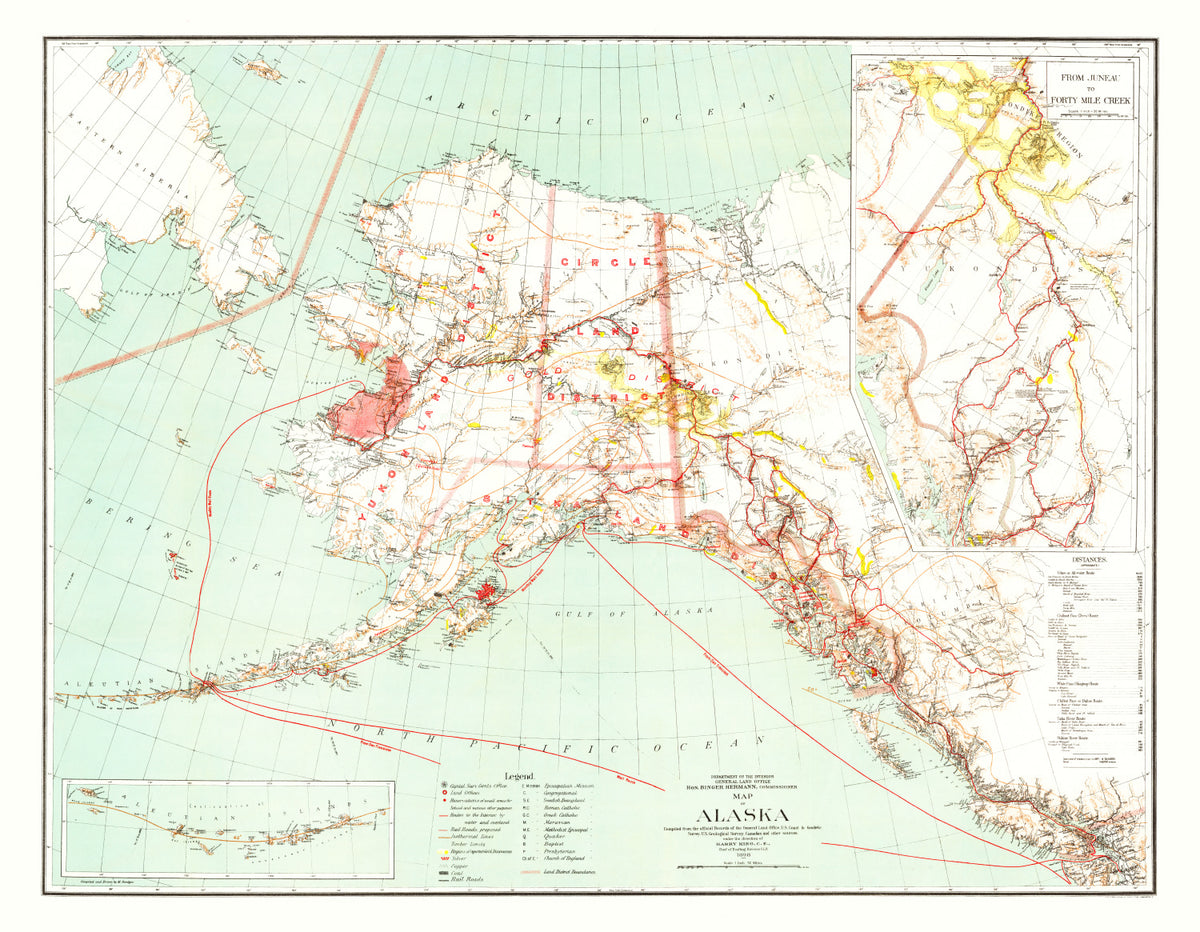 Preview of Vintage Map of Alaska 1898