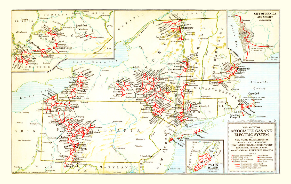 Preview of Vintage Map of New York 1926