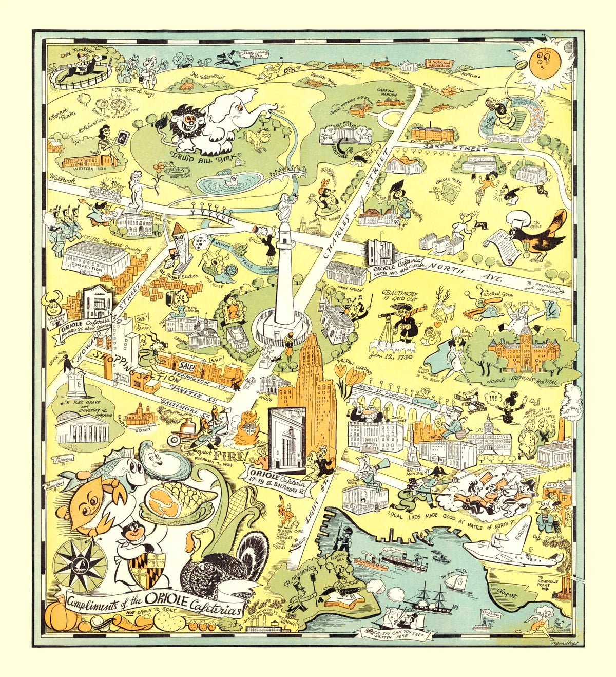 Preview of Vintage Map of Baltimore, Maryland 1947