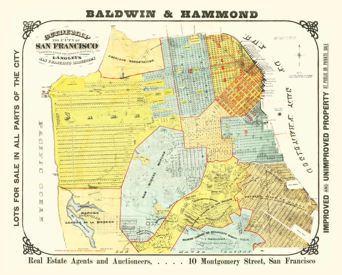 Preview of Vintage Map of San Francisco, California 1894