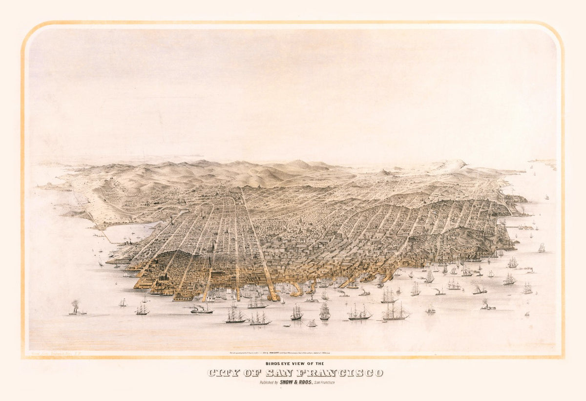 Preview of Vintage Map of San Francisco, California 1868