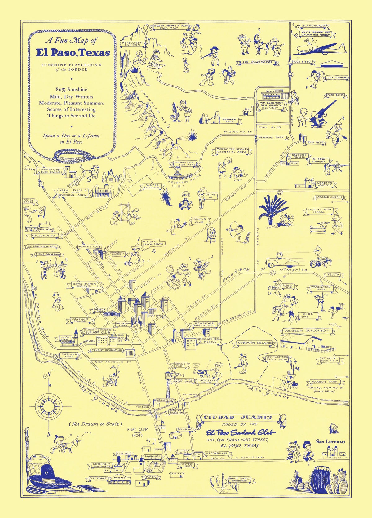 Preview of Vintage Map of El Paso, Texas 1945