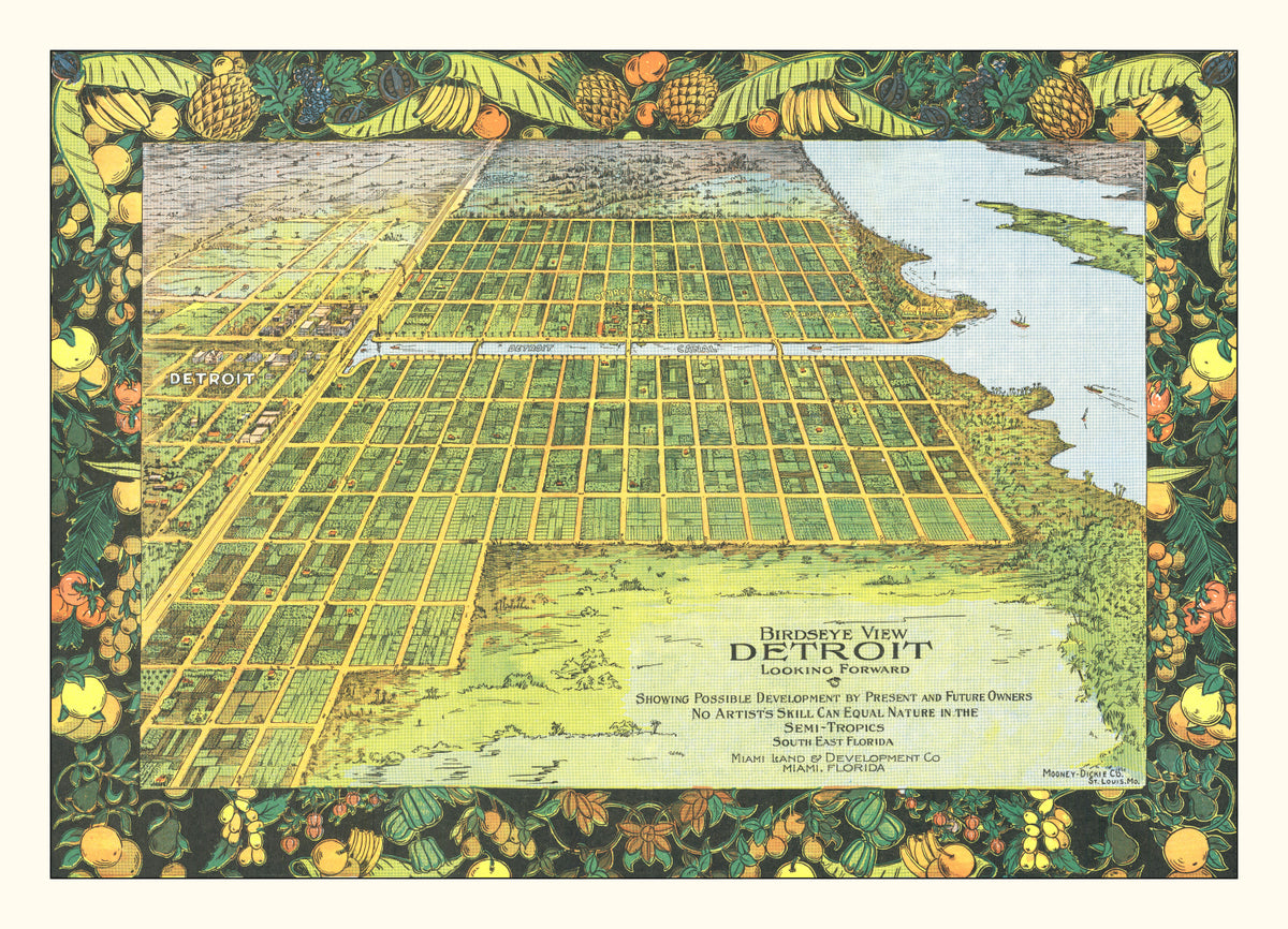 Preview of Vintage Map of Detroit, Florida 1911
