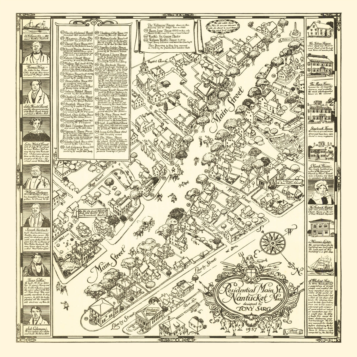 Preview of Vintage Map of Nantucket, Massachusetts 1937