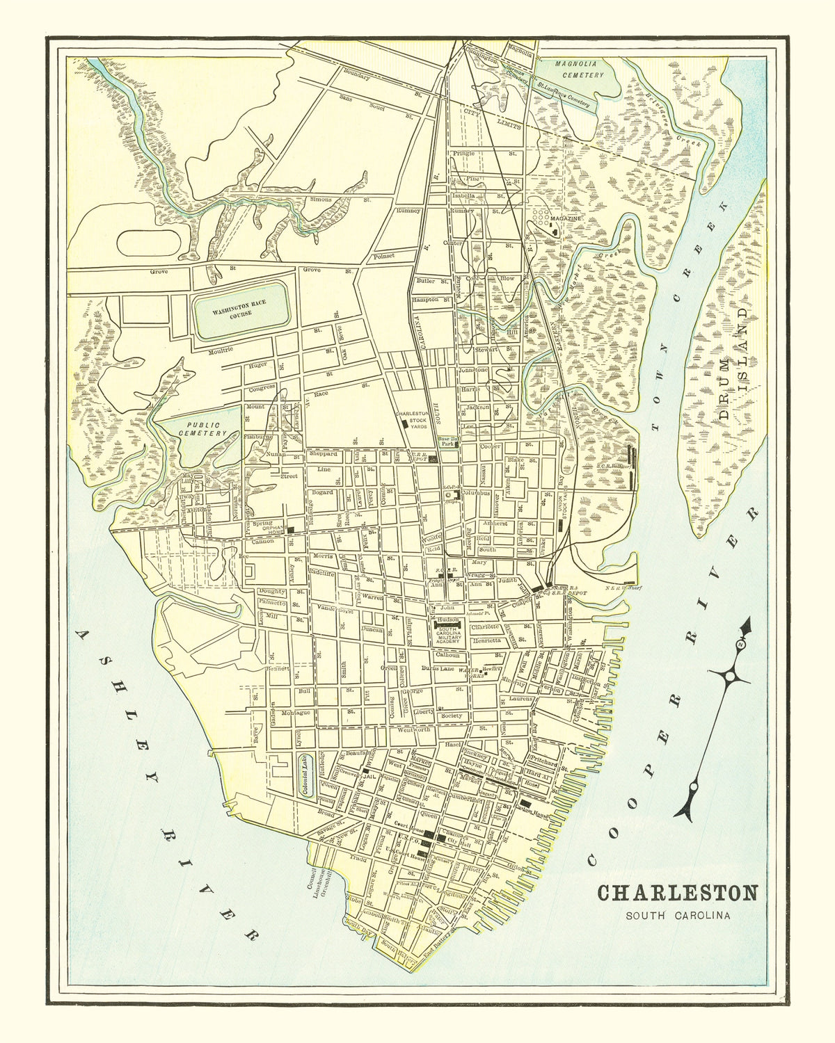 Preview of Vintage Map of Charleston, South Carolina 1895