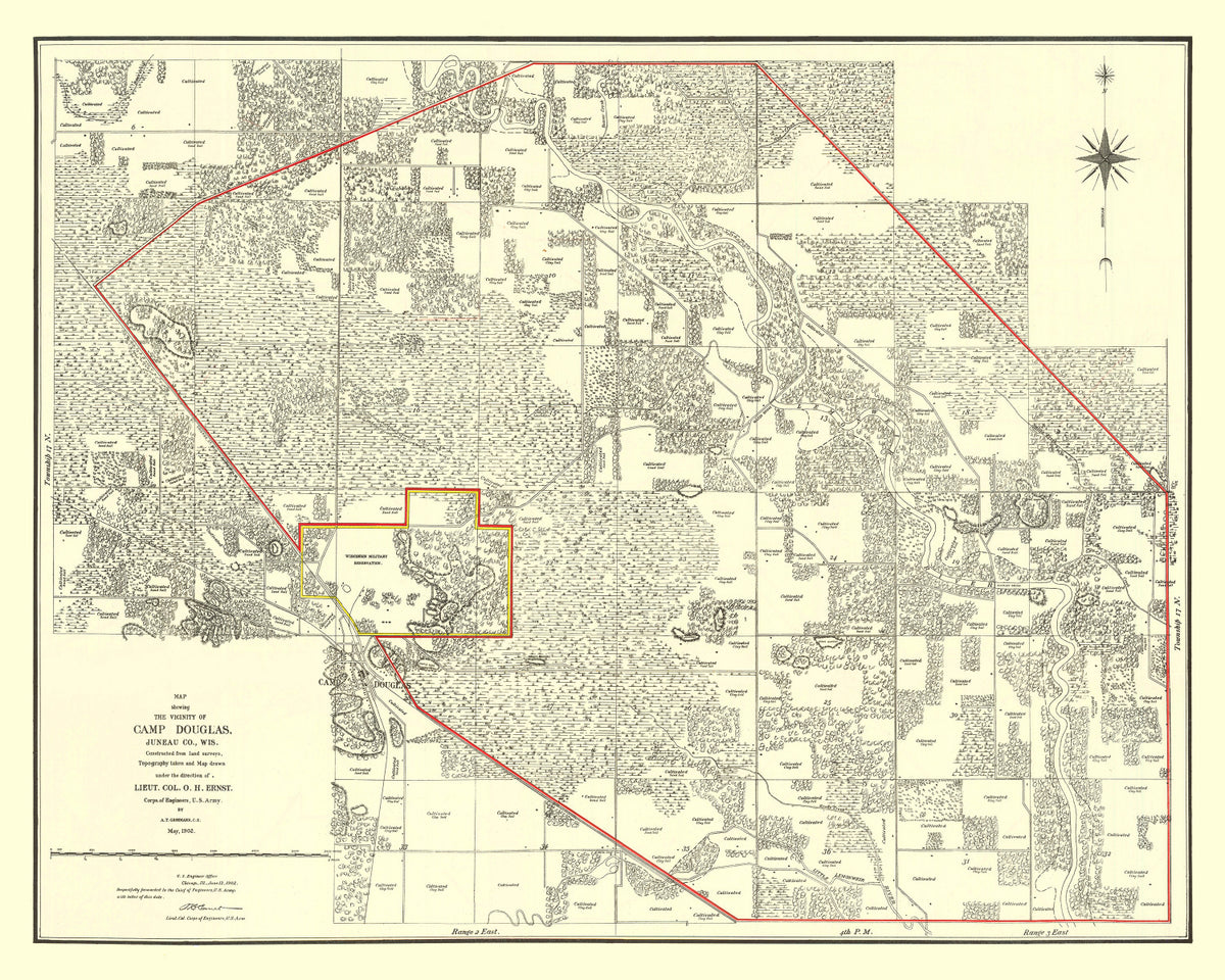 Preview of Vintage Map of Volk Field Air Base, 1902