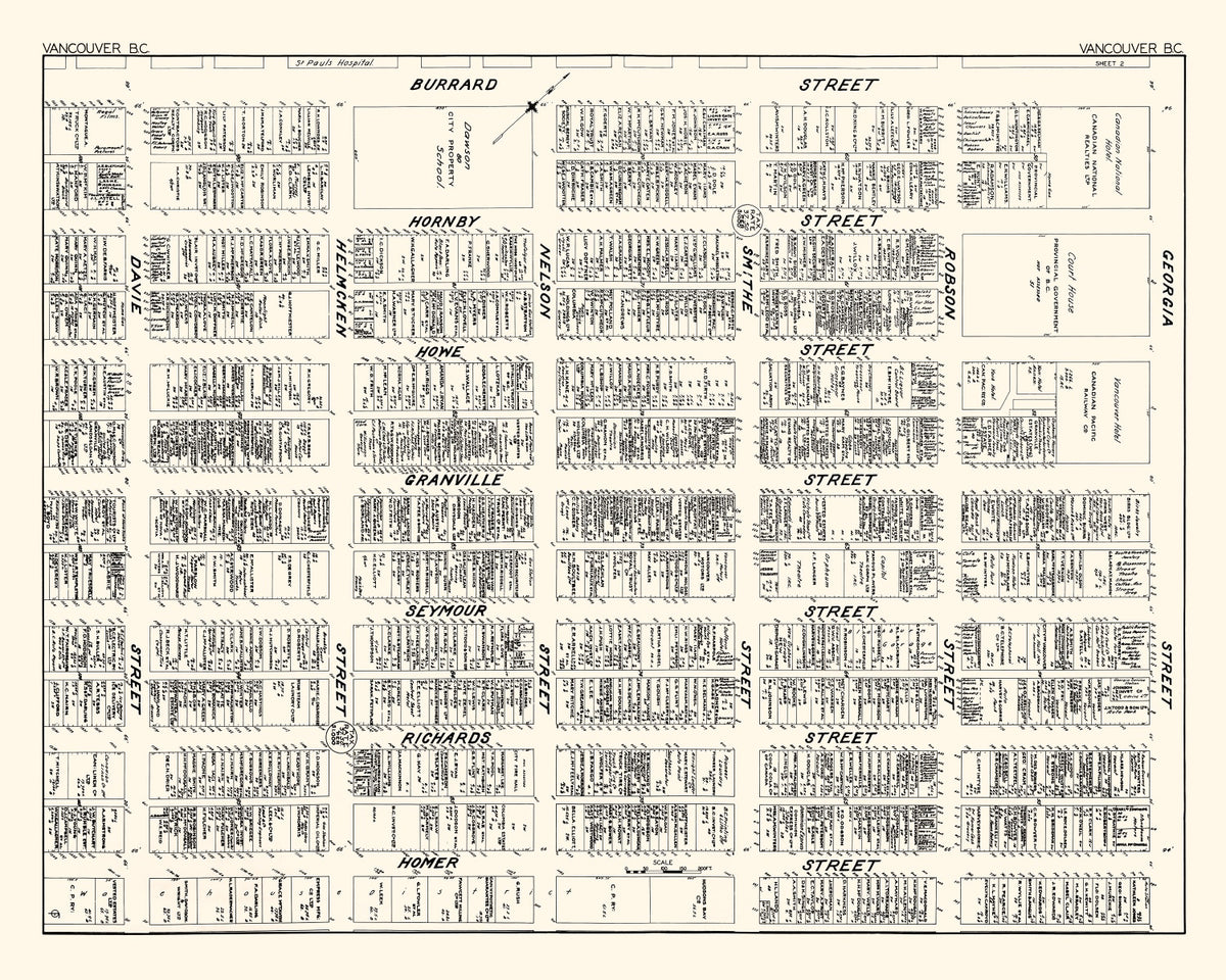 Preview of Vintage Map of Vancouver, Canada 1929