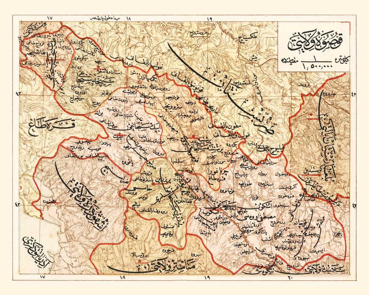 Preview of Vintage Map of Ghoso Region, 1909