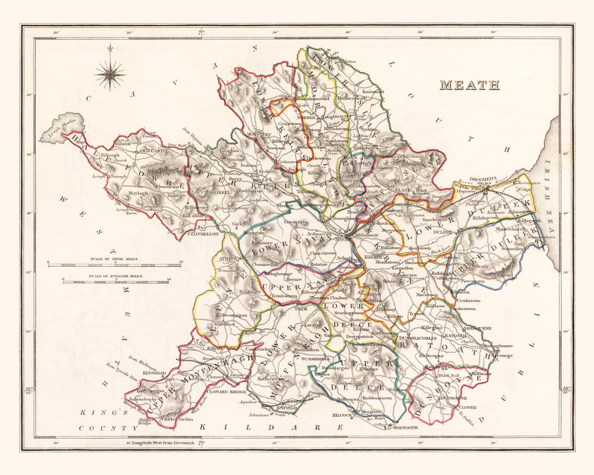 Preview of Vintage Map of Meath County Ireland, 1846