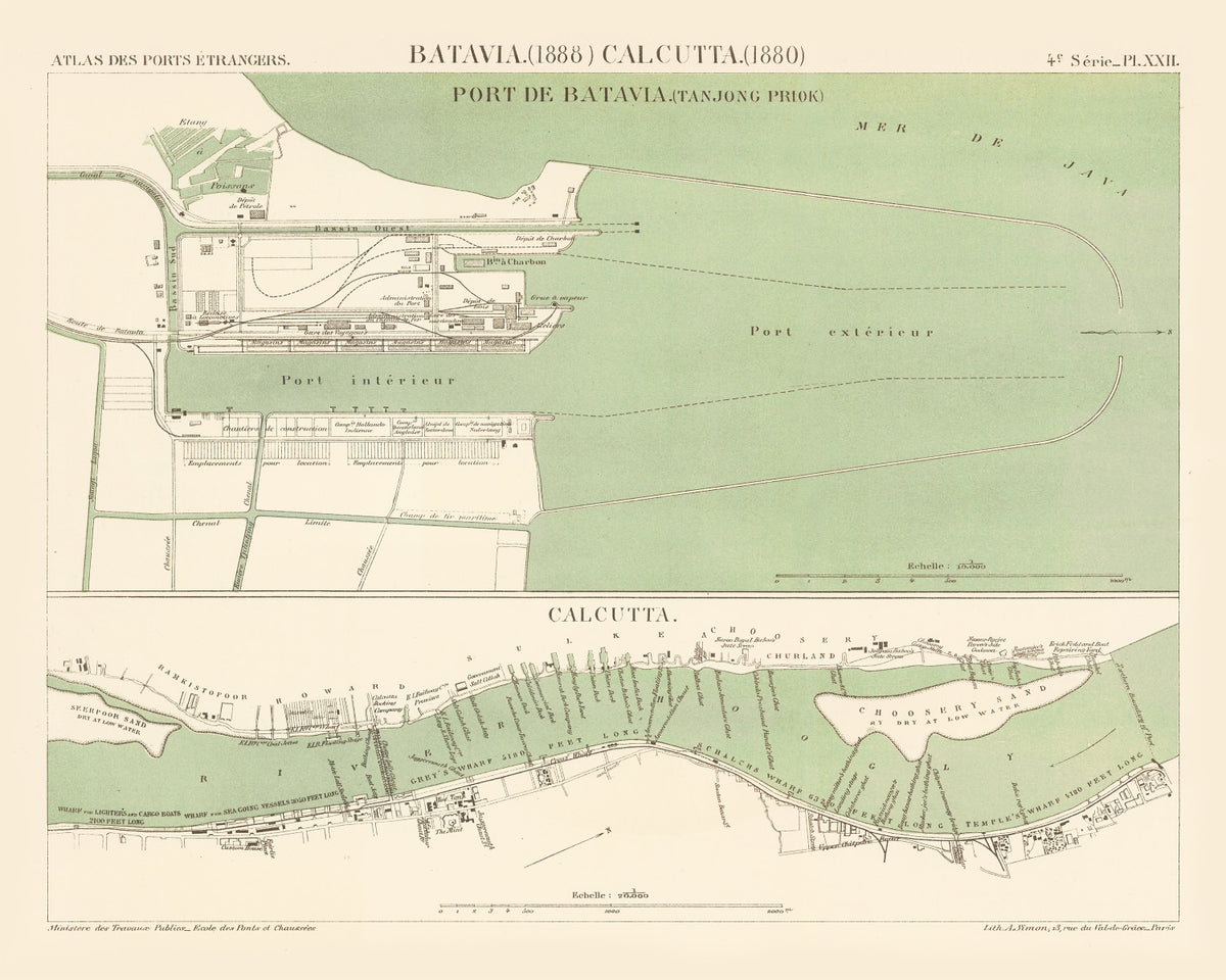Preview of Vintage Map of Jakarta, Indonesia 1888