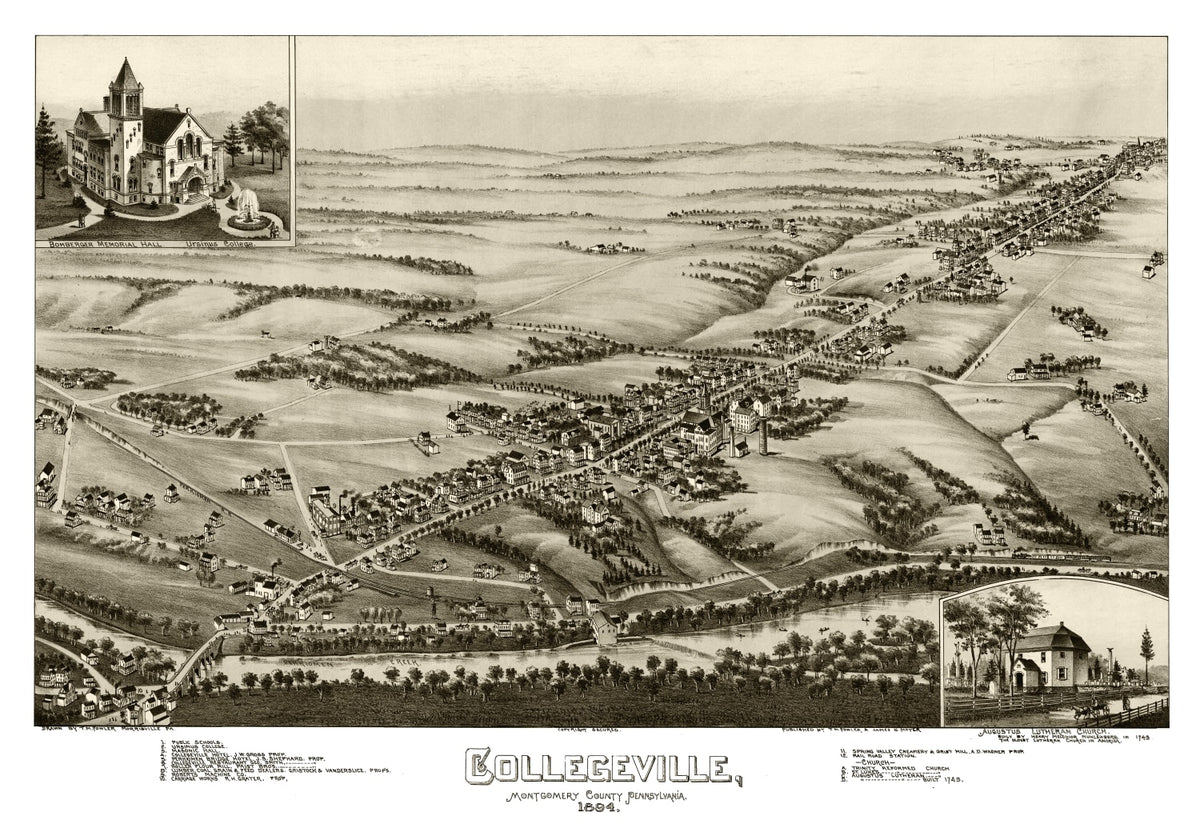Preview of Vintage Map of Collegeville, Pennsylvania 1894