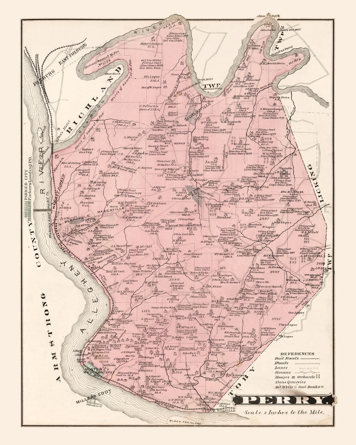 Preview of Vintage Map of Perry, Pennsylvania 1877