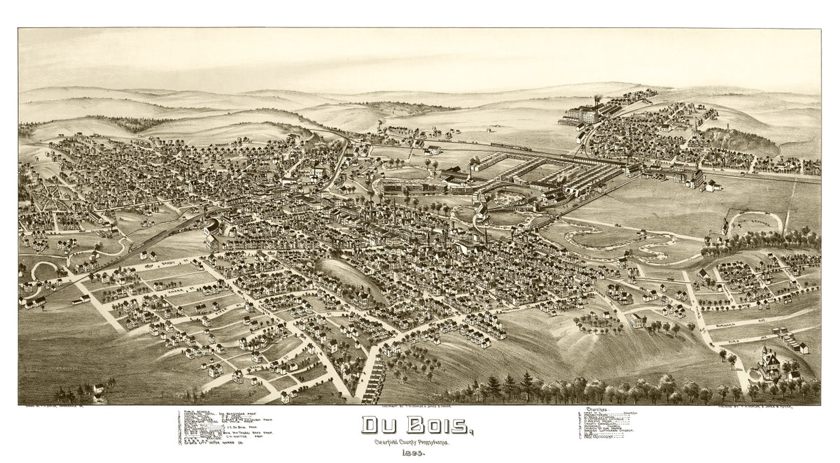 Preview of Vintage Map of Du Bois, Pennsylvania 1895