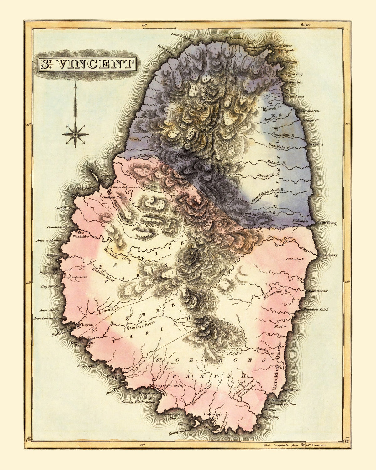Preview of Vintage Map of St Vincent 1823