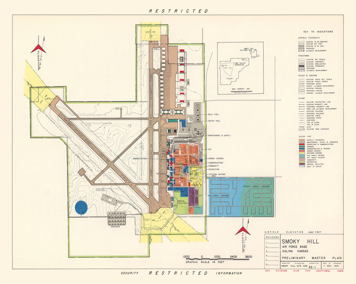 Preview of Vintage Map of Smoky Hill Air Force Base, 1951
