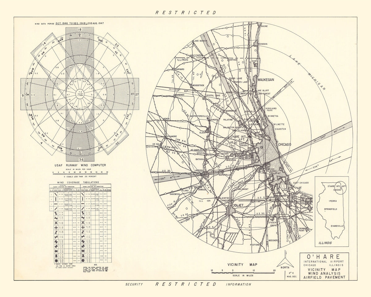 Preview of Vintage Map of the O'Hare International Airport Vicinity, 1951