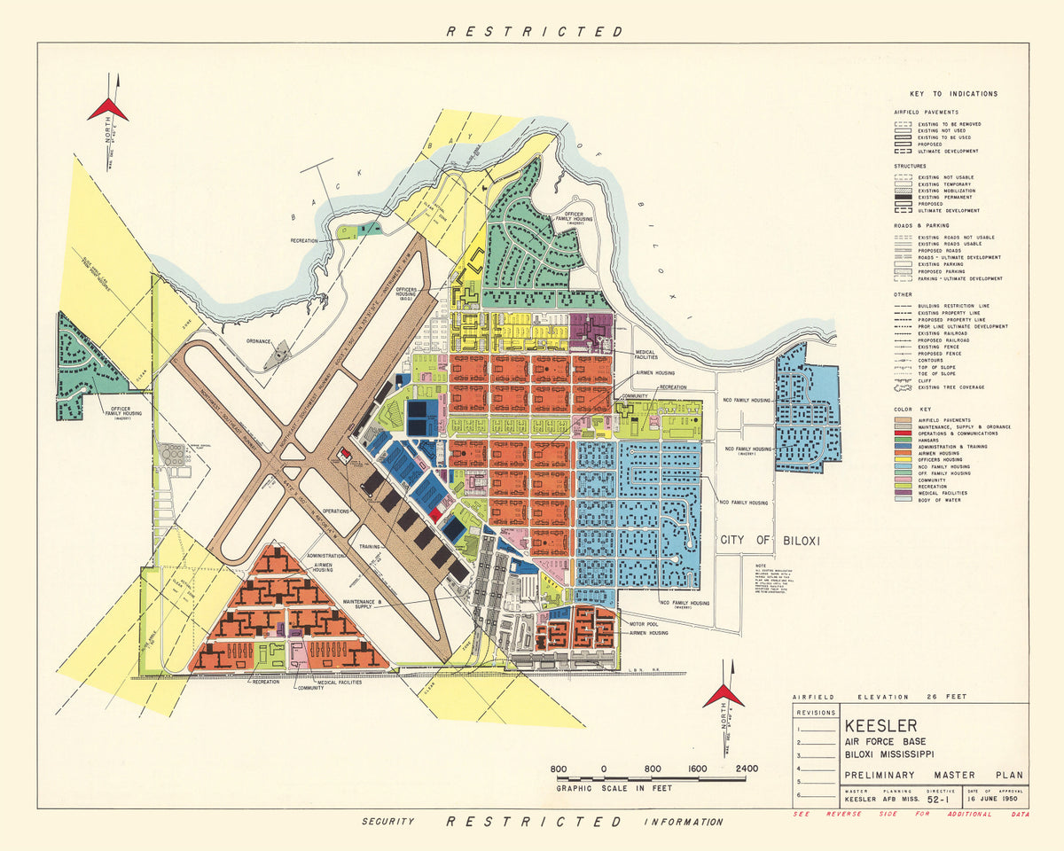 Preview of Vintage Map of Keesler Air Force Base, 1950