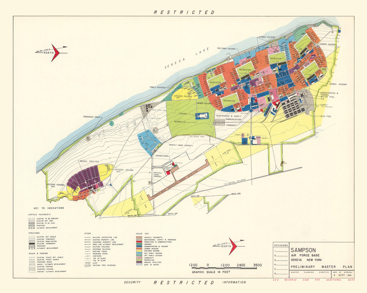 Preview of Vintage Map of Sampson Air Force Base, 1951