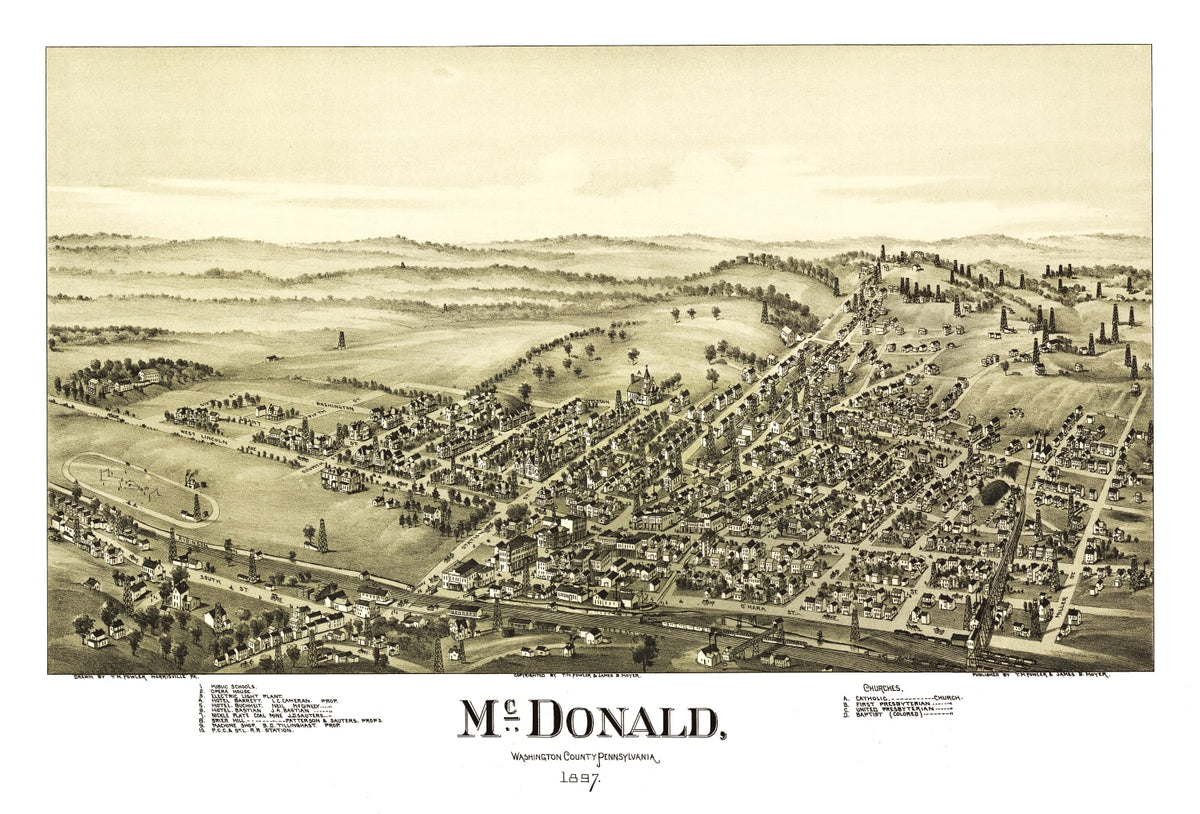 Preview of Vintage Map of McDonald, Pennsylvania 1897